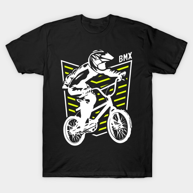 Bmx Apparel | Retro Bmx Bike Old School Patch T-Shirt by BabyYodaSticker